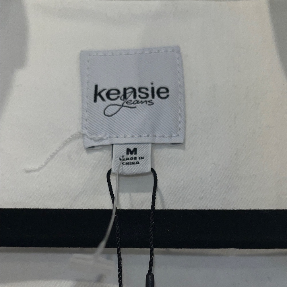 Kensie Ivory Ruffle Trim Jean Jacket - Picture 2 of 8
